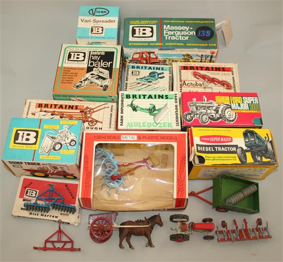 Various Britains farm models,